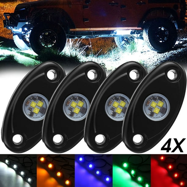 8x CREE 9W LED Rock Light Bright White for Jeep Boat Off Road Truck Under Glow